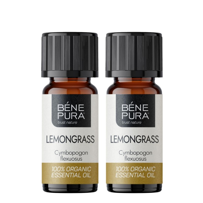 2x Bio Lemongrass Essential oil - 10ml - Benepura.com 2x Bio Lemongrass Essential oil - 10ml