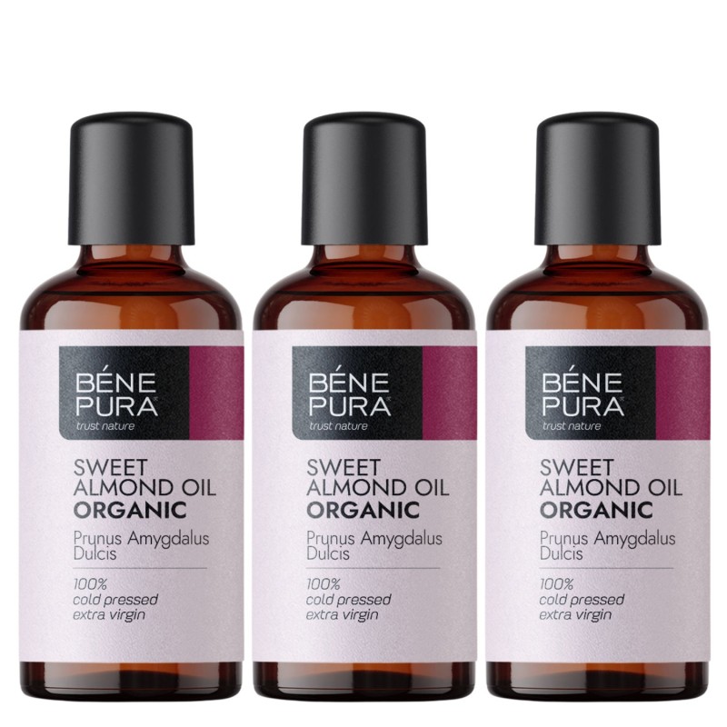 3x Bio Almond Carrier oil - 100ml - Benepura.com 3x Bio Almond Carrier oil - 100ml