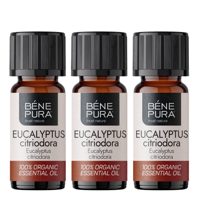 3x Bio Eucalyptus Citriodora Essential oil - 5ml - Benepura.com 3x Bio Eucalyptus Citriodora Essential oil - 5ml