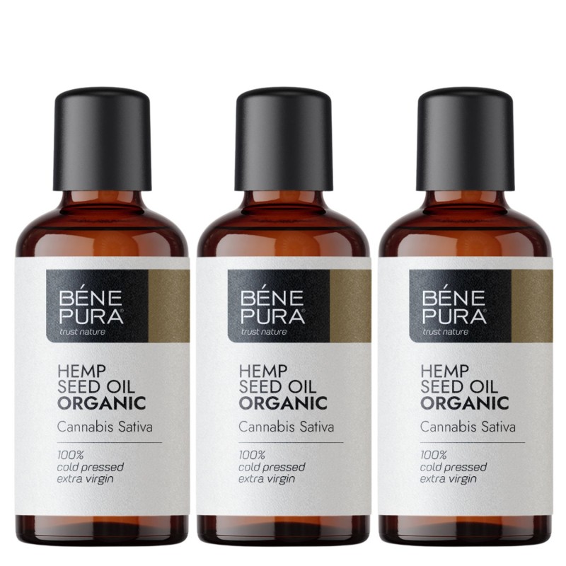 3x Bio Hemp Seed Carrier oil - 100ml
