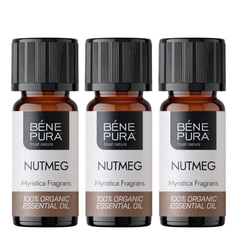 3x Bio Nutmeg Essential oil - 5ml - Benepura.com 3x Bio Nutmeg Essential oil - 5ml