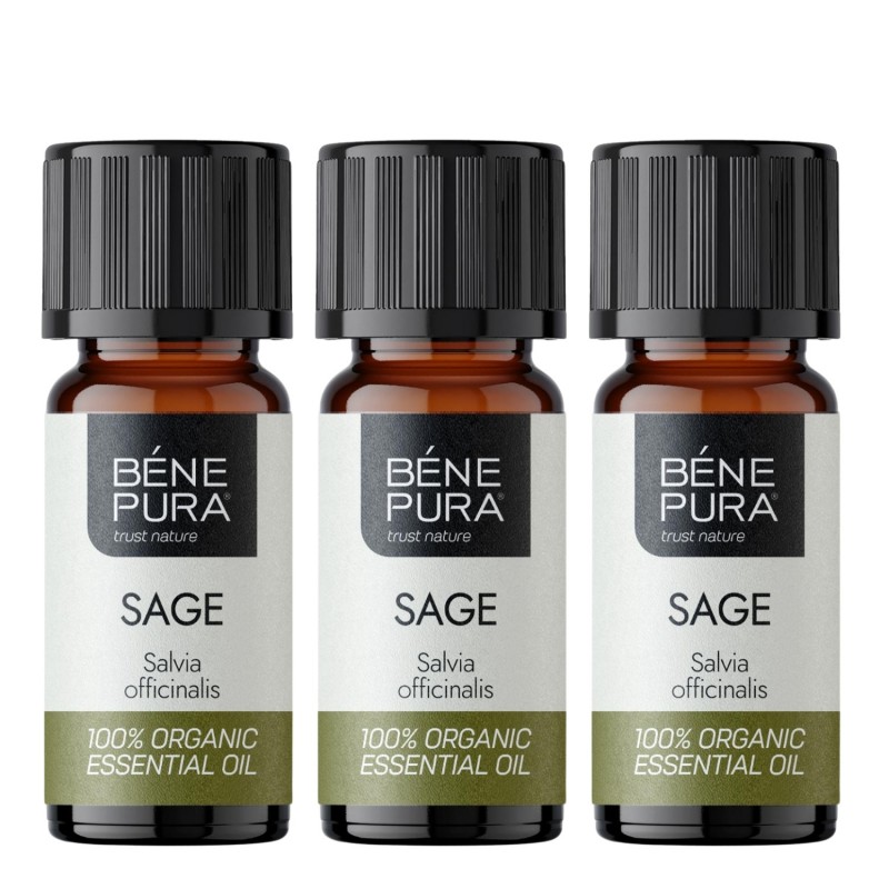 3x Bio Sage Essential oil - 10ml - Benepura.com 3x Bio Sage Essential oil - 10ml