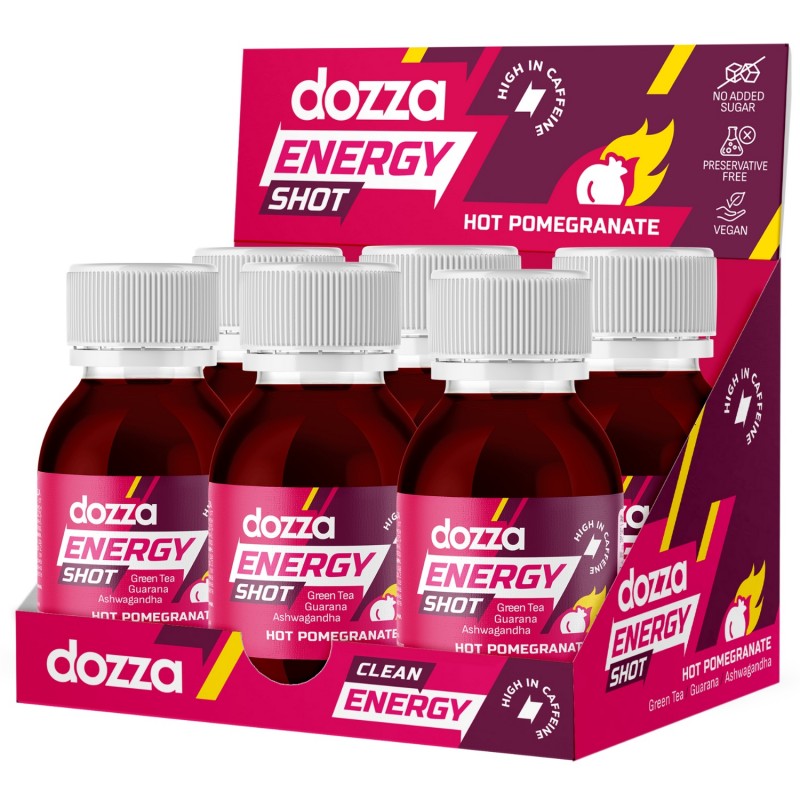 6x Pack DOZZA Energy Hot Pomegranate Energy shot - 60ml - Product Comparison