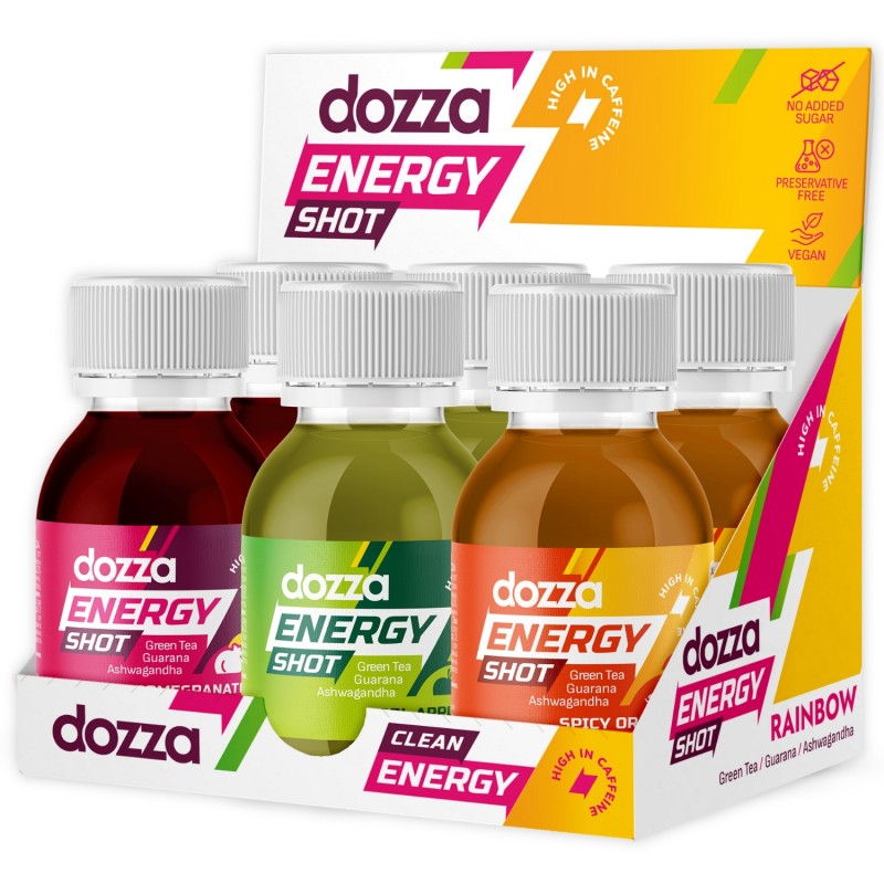 6x Pack DOZZA Energy Rainbow Pack Energy shots - 60ml - Product Comparison