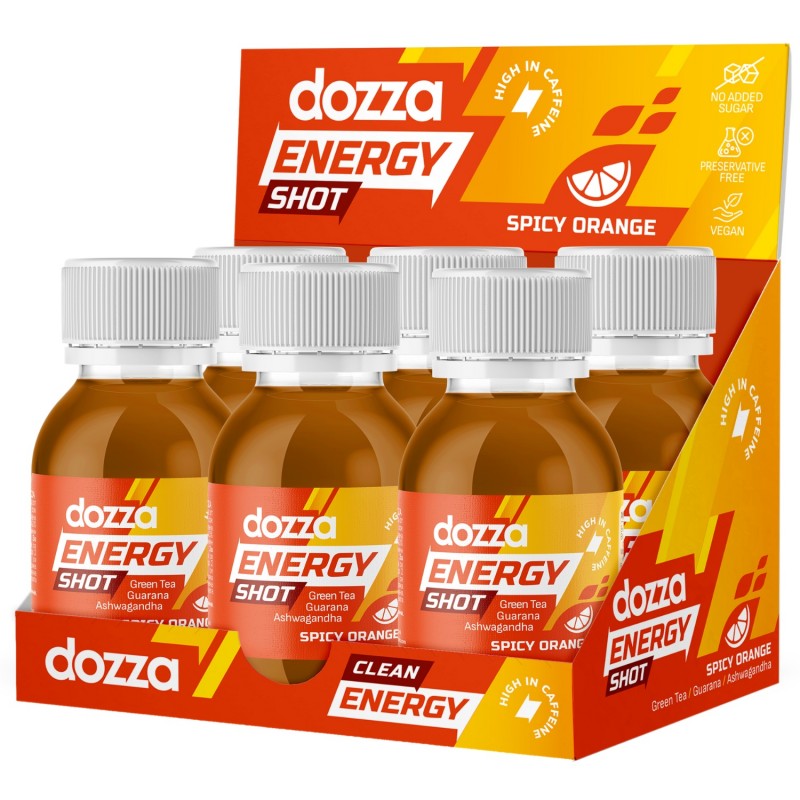 6x Pack DOZZA Energy Spicy Orange Energy shot - 60ml - Product Comparison
