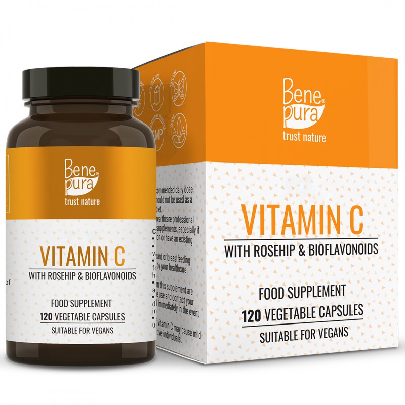 Vitamin C 500mg with Rosehip and Bioflavonoids - 120 Capsules
