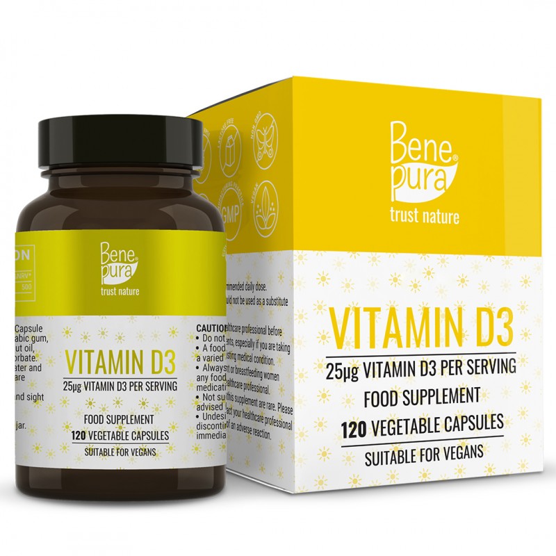 Vitamin D3 1000IU - 120 Capsules - Food supplements