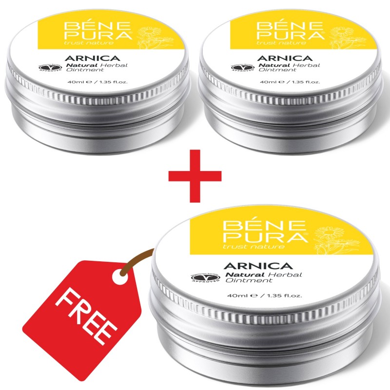 3x Arnica ointment for Bruises and Swelling - 40ml - Herbal ointments