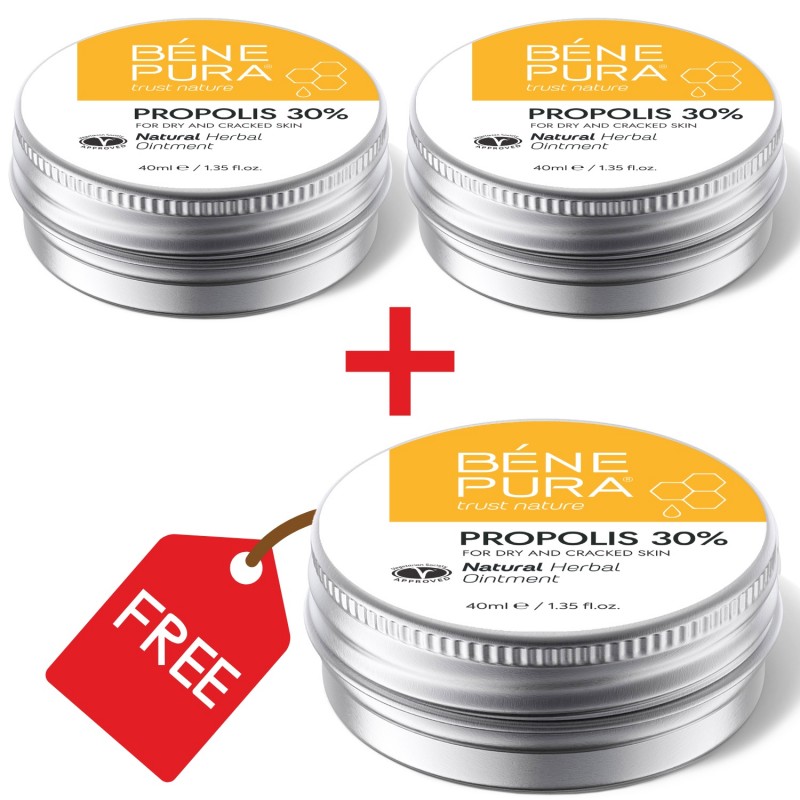 3x Propolis ointment for Dry skin with 30% Propolis - 40ml - Sets