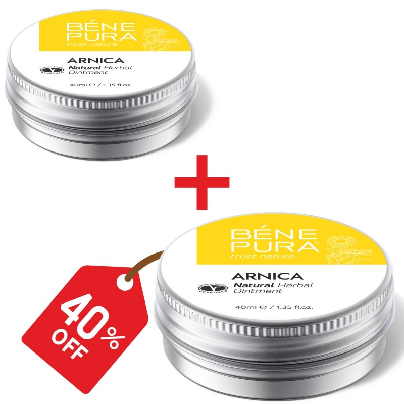2x Arnica ointment for Bruises and Swelling - 40ml - Herbal ointments