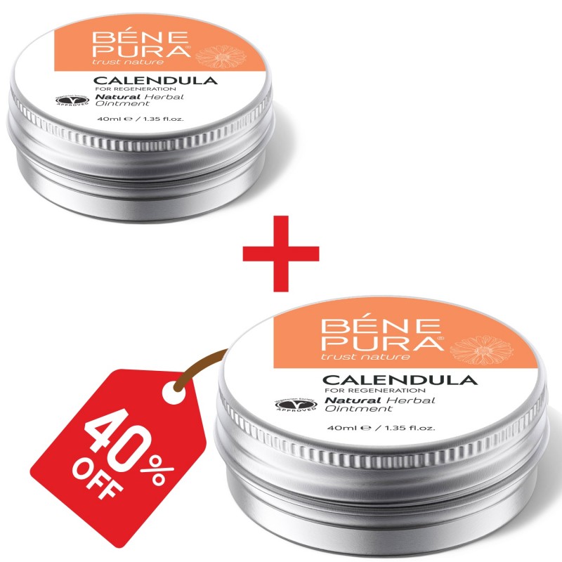2x Ointment for Wounds, Burns and Scars with Calendula - 40ml - Herbal ointments