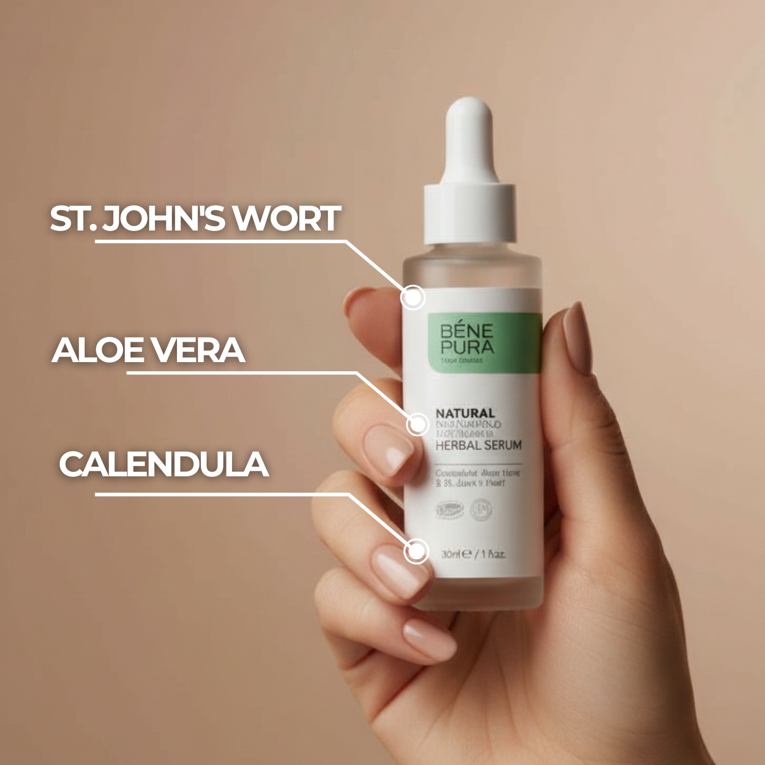 Natural face serum with Aloe vera - 30ml